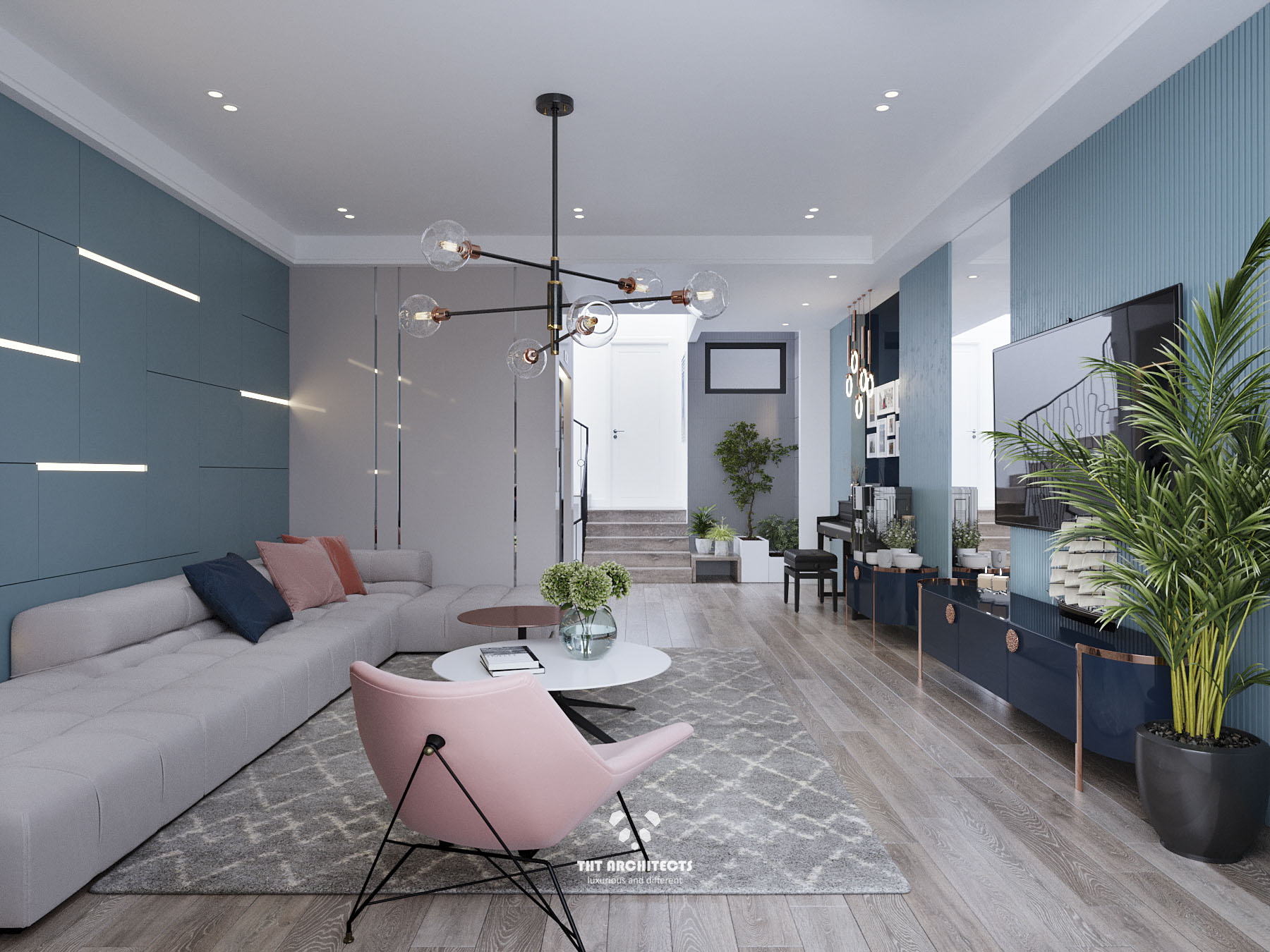 tht architects - Nhà chị Châu Đà Lạt - phòng khách 03